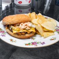 Housemade Chipotle Black Bean Burger · Chipotle black bean burger made in-house. Topped with melted cheese. Served on a toasted bun...