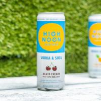355 ml. High Noon Black Cherry Hard Seltzer · Can vodka hard seltzer (4.5% ABV). High Noon Black Cherry Vodka Hard Seltzer is made with re...
