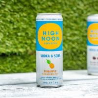 355 ml. High Noon Pineapple Hard Seltzer · Can vodka hard seltzer (4.5% ABV). High Noon Pineapple Vodka Hard Seltzer is made with real ...