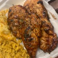 Chicken Breast · Please specify if you would like it fried or grilled 
Served with 2 sides of your choice.