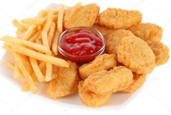 Chicken Nuggets W / French fries · 10 pcs chicken nuggets w / French fries