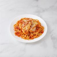 Chicken Parmesan Spaghetti · 