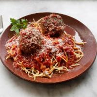 Meat Ball Parmesan Spaghetti · 