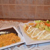 Quesadilla with Rice and Beans · 