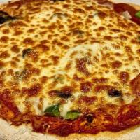 Veggie Delight · Chicago’s Famous Thin Crust Pizza Made Fresh With Green Peppers, Onions, Black Olives, And M...