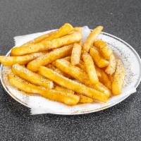 Fries · Cut potatoes, deep-fried and topped with black pepper and sumac seasonings.