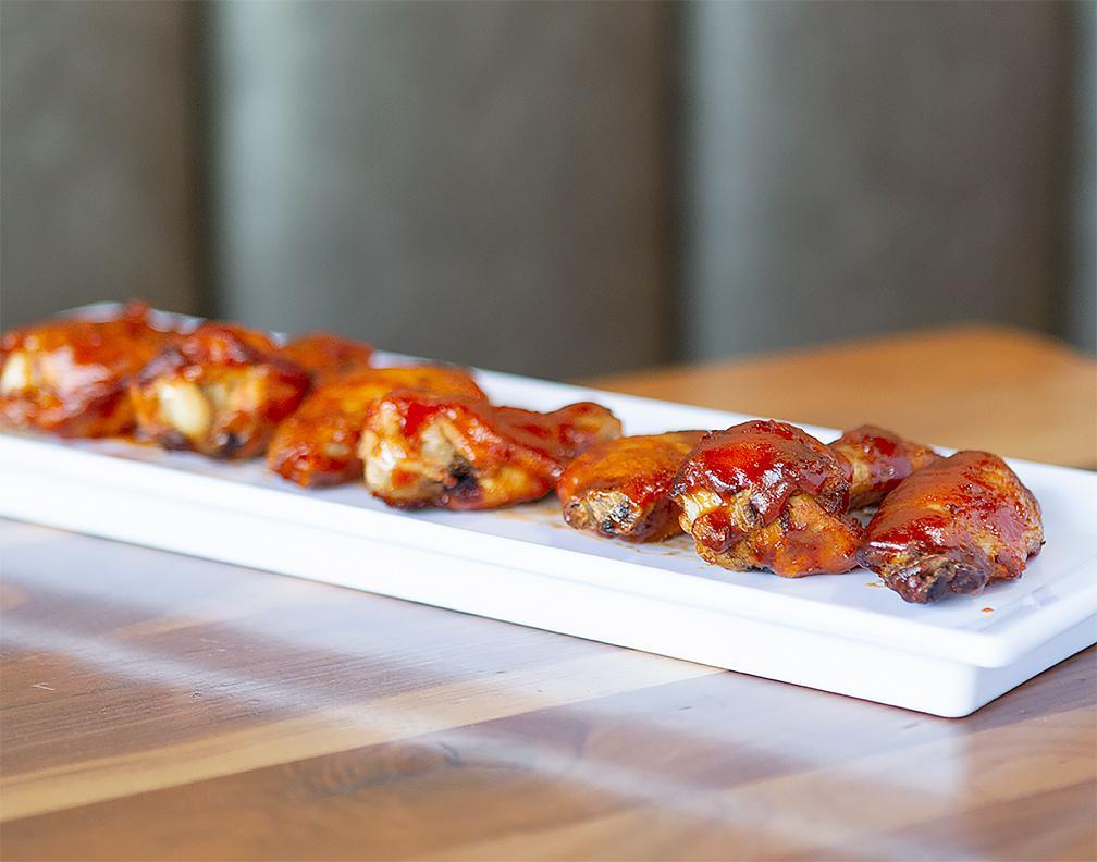 BBQ Wings · Mary's natural chicken wings tossed in house BBQ sauce.