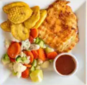 Pechuga de Pollo a la Plancha · Grilled chicken breast with or without onions.