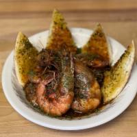 BBQ Shrimp · New Orleans style bbq shrimp with garlic bread