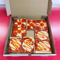 Box of 8 Build Your Own Pizza with Toppings  · You can add any toppings to any slices. Mix and match toppings as you would like.