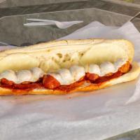 Meatball and Provolone Hot Sub · 