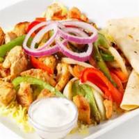 Shrimp Rice Bowl Platter · Our all Crown Bowl over Rice comes with perfectly sautéed vegetables & Halal Meat , Combinat...
