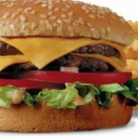 Double Cheeseburger · The Cheese Burger 100% pure beef and Halal with seasoned salt and pepper A slice of cheese I...
