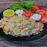 Fried Rice Plate · Our special fried rice with homemade recipe with your choice of meat. 2-4 serving.