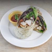 Jerk Chicken Wrap  · Seasoned with a variety of hot spices.