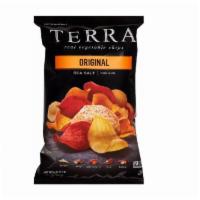 Terra Chips · 5 oz., real vegetable chips, non GMO.