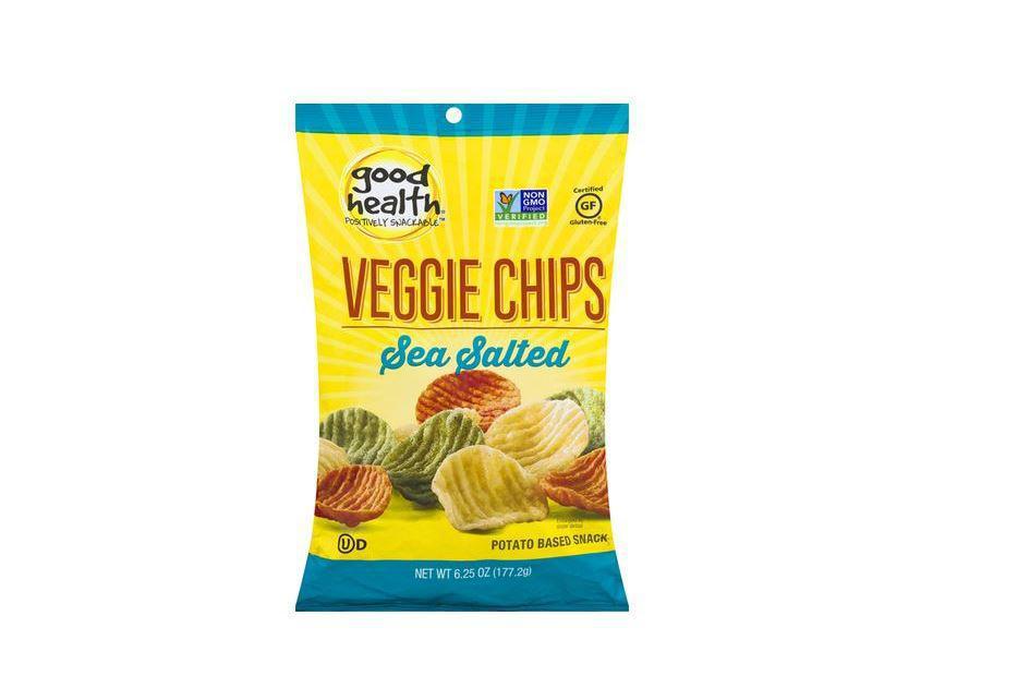 Good Health, Veggie Chips · 6.25 oz. sea salted.