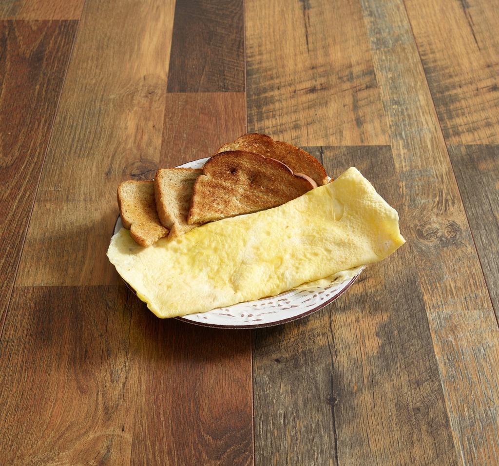 American Cheese Omelette and Toast · 