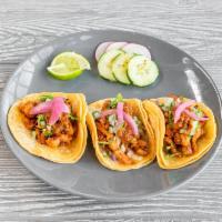 1. Street  Tacos · Choice of chicken, steak, BBQ pork, or fried pork. Mexican chorizo, fish, or shrimp for an a...
