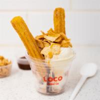 Churros With Ice Cream · 3 Scoop Ice Cream with Churros