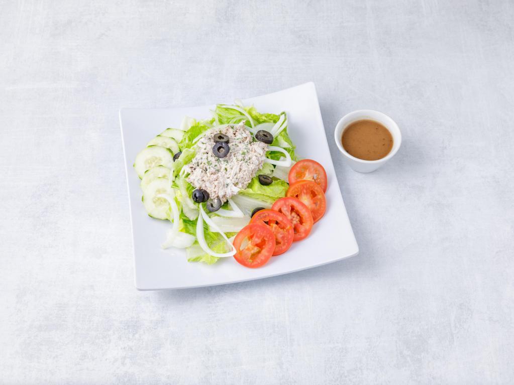 Tuna Salad · Garden salad tossed with a generous portion of tuna.