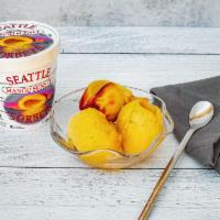 Mango Sunset Sorbet · Pint. The tropical flavor of ripe mangoes with the compliment of tart raspberries. This sorb...
