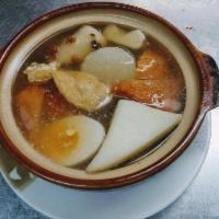 ODEN HOT POT ·  one-pot dish with an assortment of fish balls, fish cakes, deep-fried tofu, hard-boiled egg...