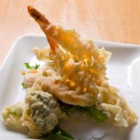 Tempura Appetizer · Deep-fried shrimp and vegtables. 
