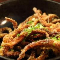 Squid Tentacles Appetizer · Deep-fried Tentacles with ponzu sauce