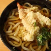 Tempura Udon · Shrimp and vegetables tempura. 