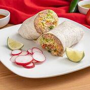 Vegetariano Burrito · Vegetarian. Served with flour tortilla, pico de gallo, rice, beans, red cabbage, onion and c...