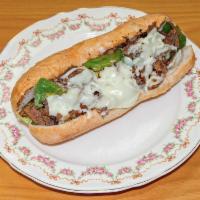 Philly Steak Sandwich · Tender beef grilled with onions, green peppers, and melted with cheese.
