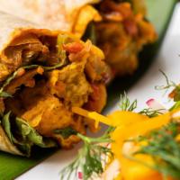 Paneer Kati Roll · Whole Wheat Roti wrapped with Paneer and Bell Pepper; NF
