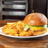 Cheeseburger · Classic burger, lettuce, tomato, onions, mayo, pickles, and American cheese, vegetable burge...