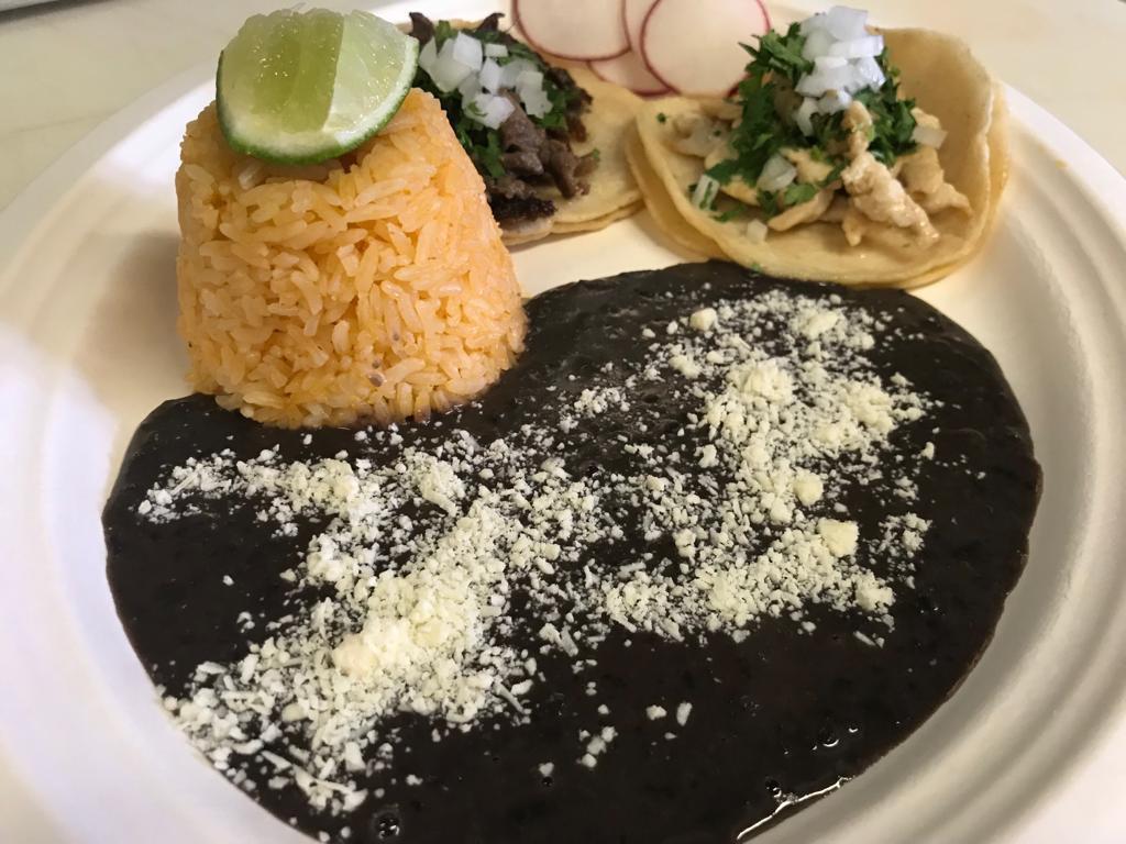 2 Asada Taco Plate · Steak. With cilantro, onion and radishes, with a side of rice and beans.