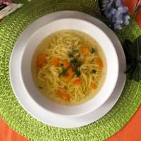 Chicken Noodle Soup · Soup that is made with chicken, broth, noodles, and vegetables. 