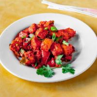 Paneer 65 · Homemade cheese made Indo Chinese style with curry leaves and serrano chilies. Vegetarian.