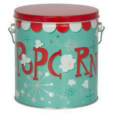 1 Gallon Tin · Choose any flavor. Bring it back for HALF price refills IN STORE ONLY. Comes in Platinum, red, gold, hearts, popcorn blast and spring flowers prints.  Please note flavor and tin color in 