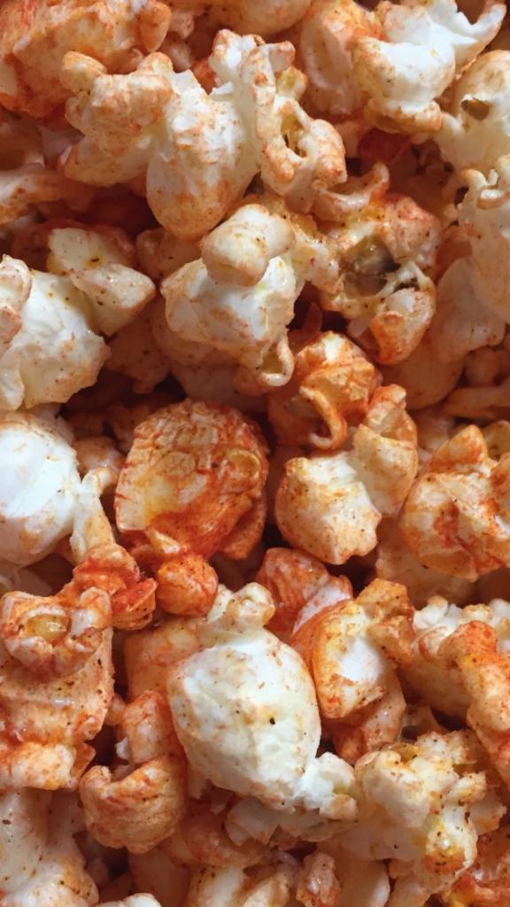Sweet Heat Kettle Corn · This Buffalo Flavor starts a Little Sweet and ends With a Little Heat!
(contains soy)