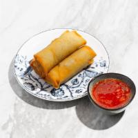 Vegetable Spring Rolls   . · Fried vegetable spring rolls (3pcs).
Served with sweet chili sauce.
Contains: Gluten