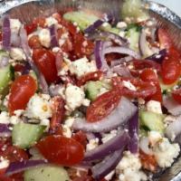 Village Salad · Cucumber, Tomato, Onion & Feta Cheese