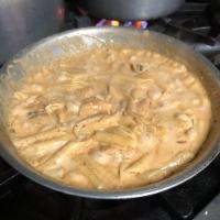 Cajun Penne · Penne pasta sautéed with fresh mushrooms, onions, and blackened grilled chicken in a Cajun c...