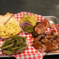 2 Meat Plate with 2 Sides · 2 Meat plate with choice of 2 sides.