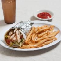 Wednesday's Featured Sandwich: Souvlaki Chicken Sandwich · Cubes of chicken served in pita bread with lettuce, tomato, onions, and tzatziki sauce. Serv...