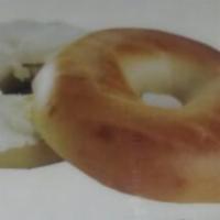 Bagel (buttered) · server with butter & jelly. Choice to add cream cheese