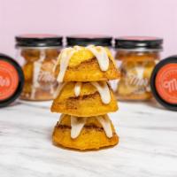 Cinnamon  Mo's Cake Jar · Mo's Cake Jars make a sweet treat for anyone! Stacked with 3 bite-sized bundt cakes in a cut...