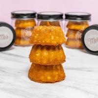Dulce De Leche Mo's Cake Jar · Mo's Cake Jars make a sweet treat for anyone! Stacked with 3 bite-sized bundt cakes in a cut...