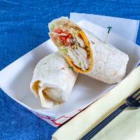 Jamison Wrap · Chicken, bacon, cheddar, ranch, lettuce and tomato on 12
