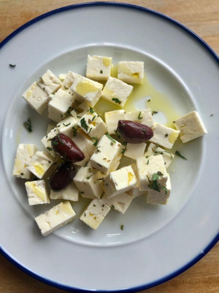 Feta Cheese · Sprinkled with oregano and olive oil.