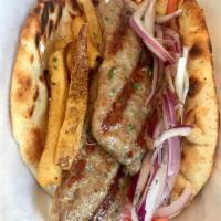 Loukaniko Sandwich · Grilled Greek country sausage. 